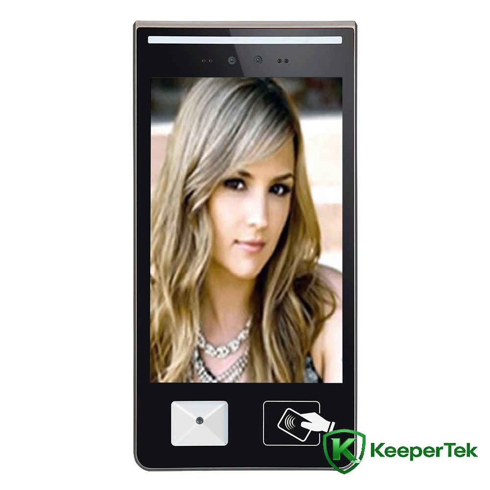 Macchina all-in-one con riconoscimento facciale da 10,1 pollici per lo scorrimento delle carte con codice QR e la pubblicità KT-FR016